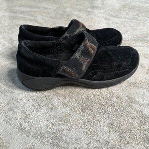 MERREL Women's Encore Spritz Black Suede Clogs Sweater Loafer Shoes 9.1/2